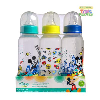 Disney_BPA Free Baby Feeding Bottle 9oz, 0+ Months, Pack of 3, 260ml - Mickey Mouse