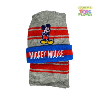 Disney_Mickey Mouse Acrylic Cap with Gloves + Scarfs Set