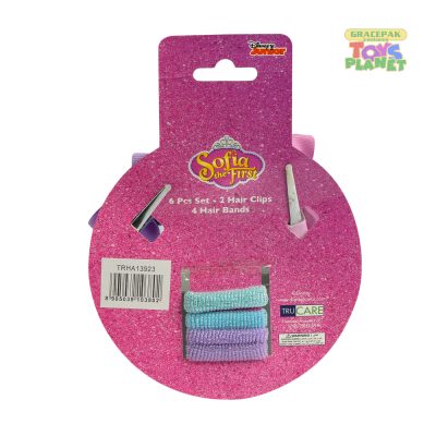 Disney_Sofia the First 6 Pcs Set - 2 Hair Clips and 4 Hair Bands