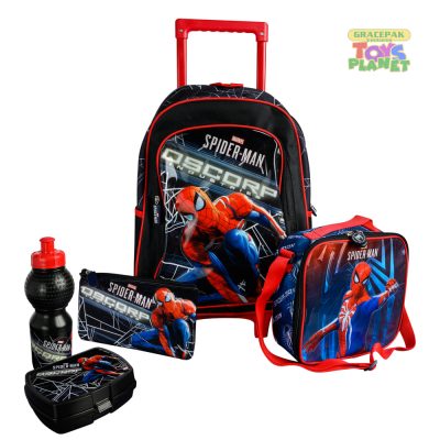 Disney_Spiderman Spidey Power 5in1 16" trolley, pencil case, water bottle, lunch bag, lunch box