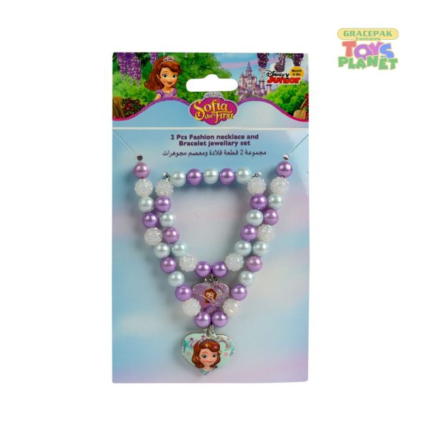 Disney_Sofia the First 2 Pcs Fashion Necklace and Bracelet Jewelry Set
