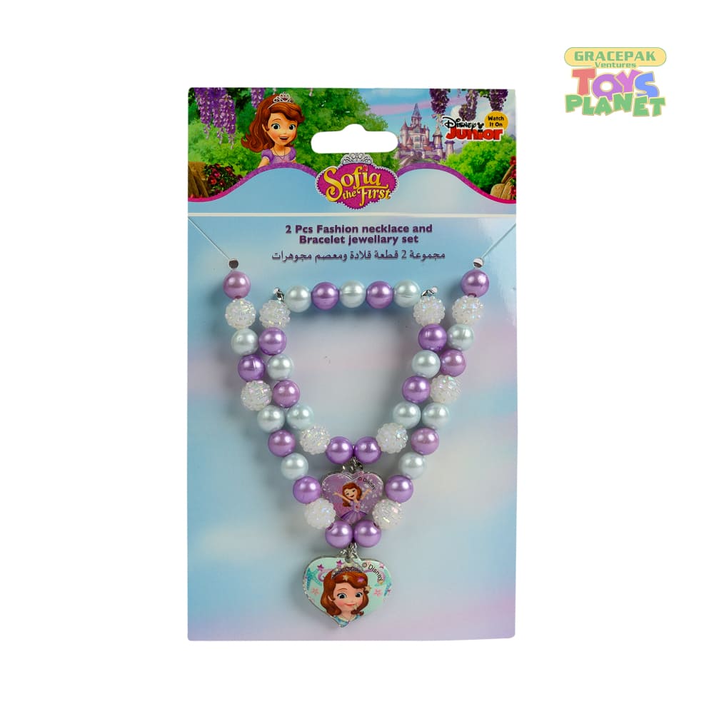 Disney_Sofia the First 2 Pcs Fashion Necklace and Bracelet Jewelry Set
