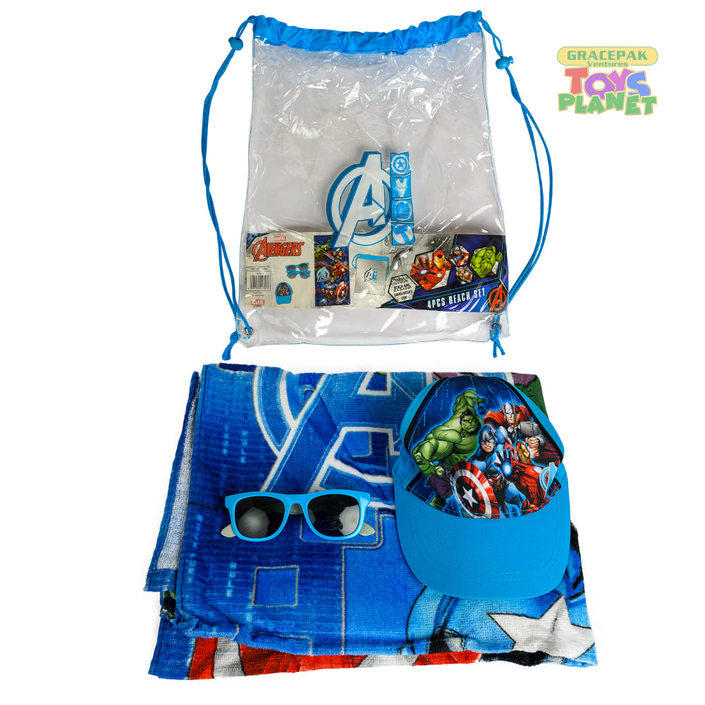 Marvel_Avengers 4in1_Beach Set - Bag , Towel , Caps & Sunglasses